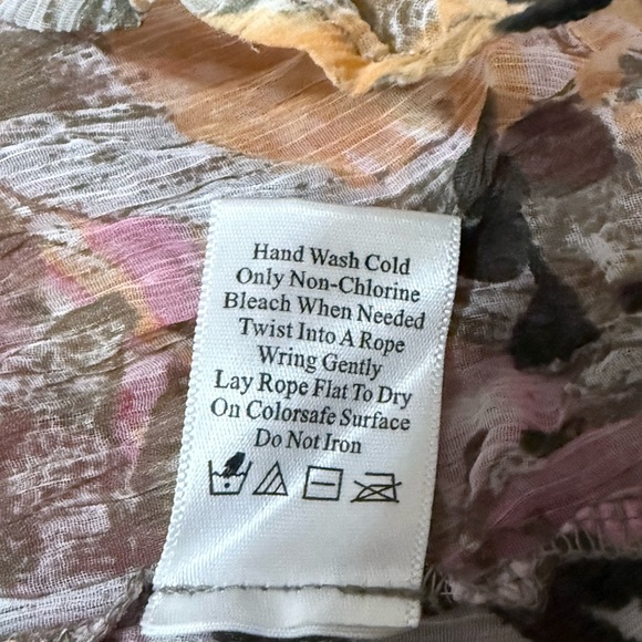 Coldwater Creek Floral Button-Down Shirt - Pink, Yellow, Gray - Picture 6 of 6